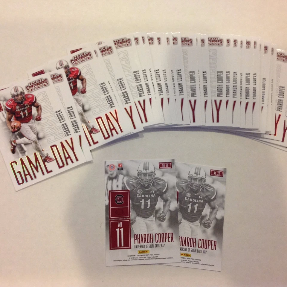 Lot of 10 PHAROH COOPER #20 SOUTH CAROLINA Rams RC 2016 CONTENDERS Game Day - Image 1 of 1