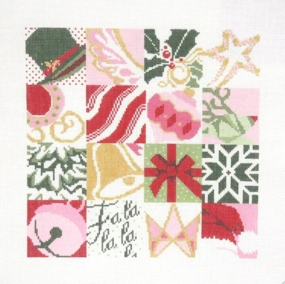 Blueberry Point Canvas X-mas Song Squares Handpainted Needlepoint Canvas - Image 1 of 2