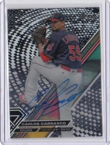 2017 Topps High Tek Blackout Autogramm #CC Carlos Carrasco - Cleveland Indians /50 - Bild 1 von 1