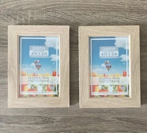 Photo frame-Picture frame-Table Top-Wall Mounting-4"X6"-Pack 2 (#74735F ColorA ) - Picture 1 of 5