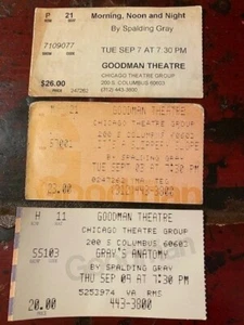 3 Spaulding Gray Performance Ticket Stubs - Picture 1 of 4