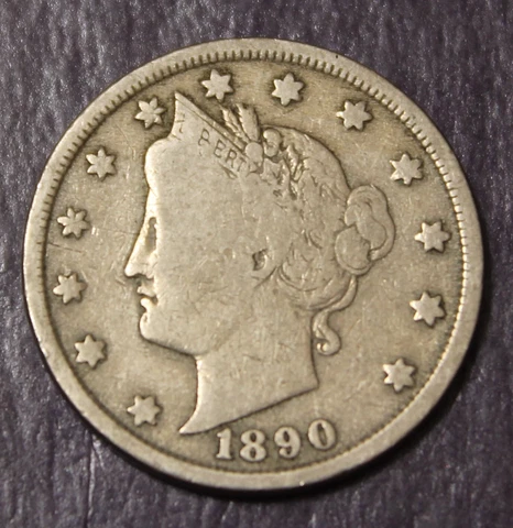 1890 Liberty Nickel Fine No "I"....................Lot 9631 Cover