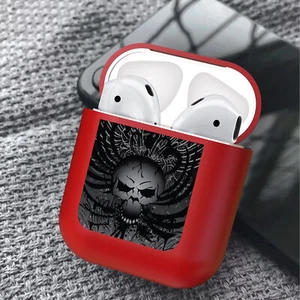 Für AirPods 1,2 ROT Kunststoff Cover Case Design Camouflage, Totenkopf, Husky, US-Flagge - Bild 1 von 23