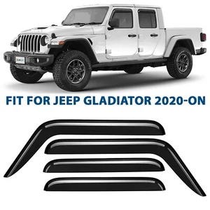 Rain Guards Vent Visors Shade for 2020-2025 Jeep Gladiator - Picture 1 of 9