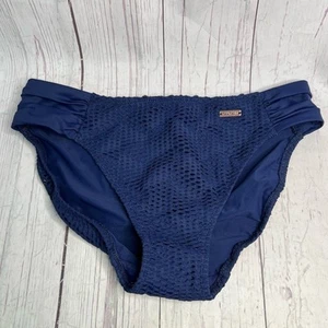 Fantasie Small Bikini Bottoms Navy Blue Swim Crochet Full Coverage NEW - Picture 1 of 10