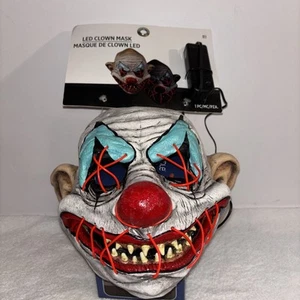 Halloween Led Clown Battery Latex Mask Ghoulish Productions Brand New - Picture 1 of 3