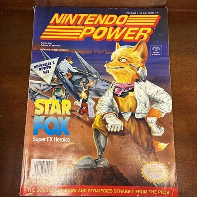 Nintendo Power Star Fox Vol. 47 апреля 1993 журнал с плакатом и открытками - Изображение 1 из 4