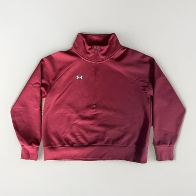 Under Armour Rival polar texturizado 1/2 cremallera naranja tierra para mujer talla mediana Foto 1 de 4