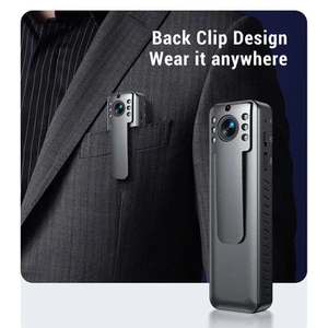 Outdoor Video Recorder 4K HD 30FPS 30MP Pixels Wireless WIFI Body Worn Cam Fo FY - Afbeelding 1 van 23