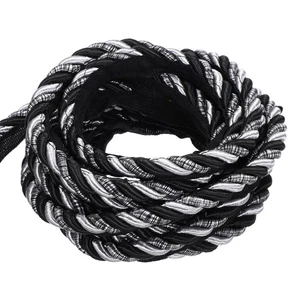 Corda di corda con bordo intrecciato 0,39 pollici 13,5 iarde corde intrecciate in poliestere (nero) - Foto 1 di 6