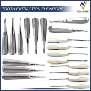 Dental Elevators Tooth Extraction Luxating Root Tip Implant Surgical Instruments - Picture 1 of 15