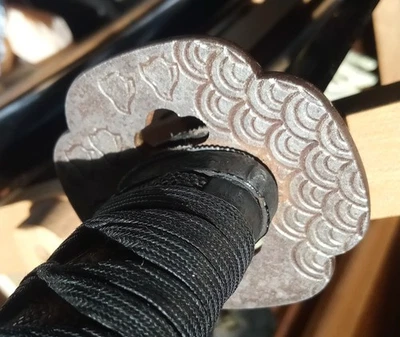 PreWW2 Tamahagane Chidori Nami theme Katana 27.5" Cutting Edge Private Purchase - Image 1 of 4