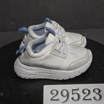 Hey Dude Sirocco Platinum Brights Kids Shoes Girls Size C6 Slip On Sparkle White - Image 1 of 4