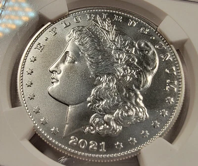 2021 D Morgan Silver Dollar $1, MS 70 NGC, Uncirculated - Image 1 of 4