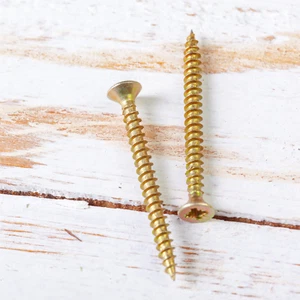 Multi Purpose Wood Screws Yellow Zinc Passivated Woodscrews Outdoor Decking with - Picture 1 of 51