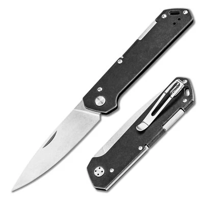 BÖKER® Kihon Bifold 42a EDC-Taschenmesser MagnaCut Edelstahl-Griff Clip Schwarz
