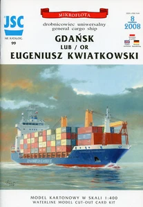 Buque de carga general GDANSK / KWIATKOWSKI # modelo de tarjeta # escala 1/400 # JSC99 - Imagen 1 de 8