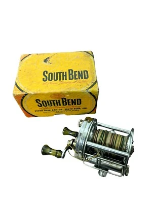 Vintage South Bend 550 Antique Fishing Reel in Box level winding model 6 - Image 1 of 4