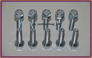 10 Radschrauben M12 x 1,5 x 45 mm Kegelbund 60° SW 17 BMW Opel Mercedes usw - Bild 1 von 1
