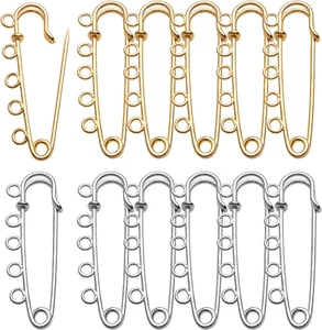 Large Safety Pins,20Pcs 50Mm Metal Heavy Duty Blanket Safety Pins Kilt Pins with - Picture 1 of 7