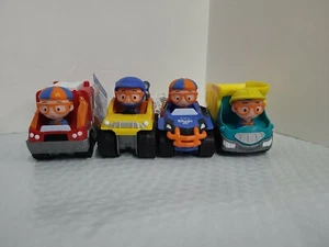 Juego de 4 vehículos Blippi - camión de bomberos, Blippi móvil, camión monstruo, camión volquete  - Imagen 1 de 4