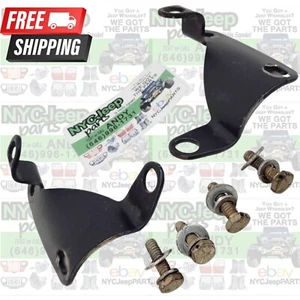 97-02 Jeep Wrangler TJ SOFT TOP Roll Bar Disconnect Brackets Rollbar + Bolts - Picture 1 of 13