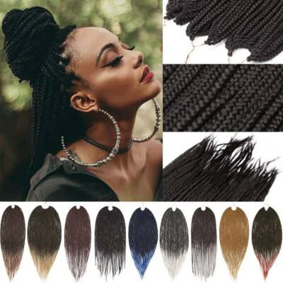 S-NOILITE Fancy Handmade Braiding 3X Box Braids Black Crochet Braids Hair Extensions Long