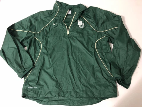 GREEN NIKE STORM-FIT BAYLOR BEARS PULLOVER JACKET MENS SIZE M MEDIUM Cover