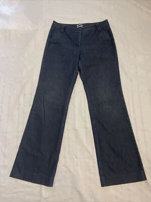 Pantalones de mezclilla halógenos usados en excelente estado para mujer azules talla 6, 31x32” Bootcut frente plano C10 Foto 1 de 4