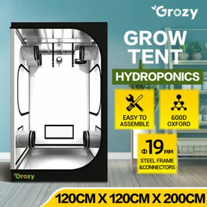 GROZY 120x120x200CM Grow Light Tent 100% Reflective Hydroponics System Grow Room - Picture 1 of 12