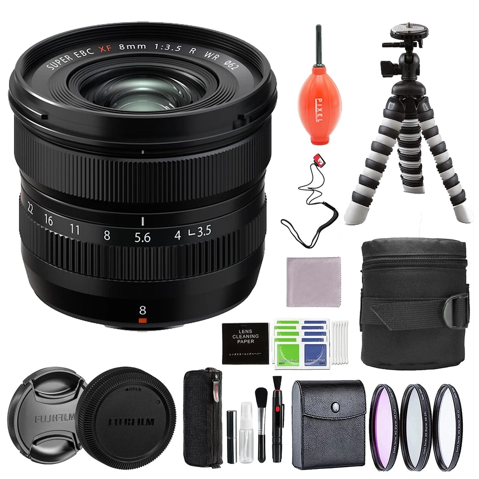 Fujifilm XF 8mm f/3.5 R WR Lens - Black