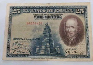 BILLETE DE 25 PESETAS 1928, BC, SERIE E - Imagen 1 de 5