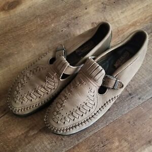 Dexter Walkmocs Brown Leather Moccasins Womens 9.5 Made in USA 