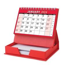2024 Vista Mensual Escritorio Calendario Y Bloc de Notas