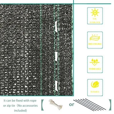 50% UV Sun Block Shade Cloth Pergola Garden Plant Cover Porch Pool Barn Coop - Image 1 of 4