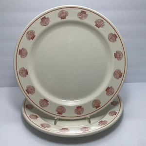 Vintage Gemware Shell Dinner Plates | 11.25 in | Pink | USA | Set of 2 | GWP2 - Picture 1 of 8
