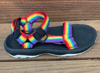 Сандалии Teva Big Kids Hurricane XLT 2 с ремешками - радужный ремешок - американский размер 13 - новые - Изображение 1 из 4