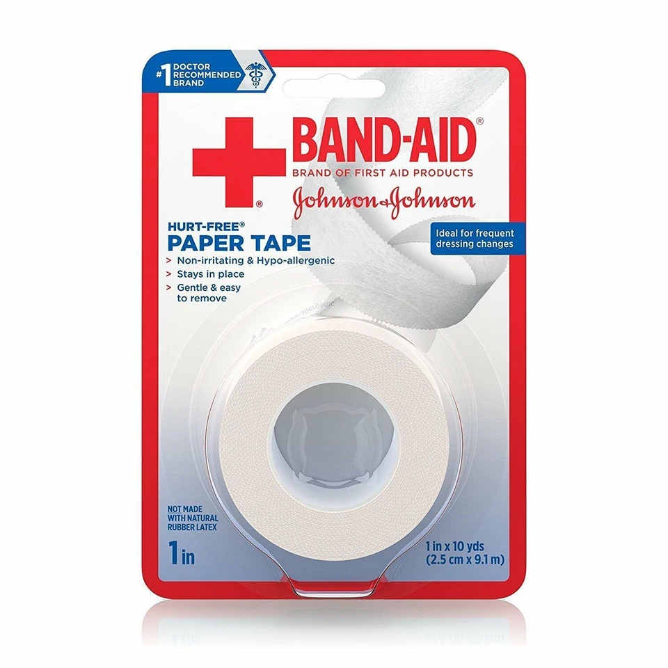 Band-Aid Hurt-Free Medical Paper Tape Wound Dressing 1 inch x 10 yard 1 Count - Image 1 of 4