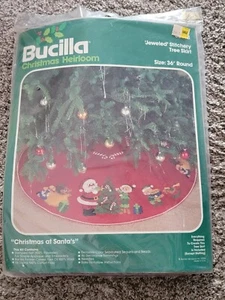 Bucilla Weihnachten am Weihnachtsbaum Rock Set 36" Vintage ungeöffnet OVP - Bild 1 von 7