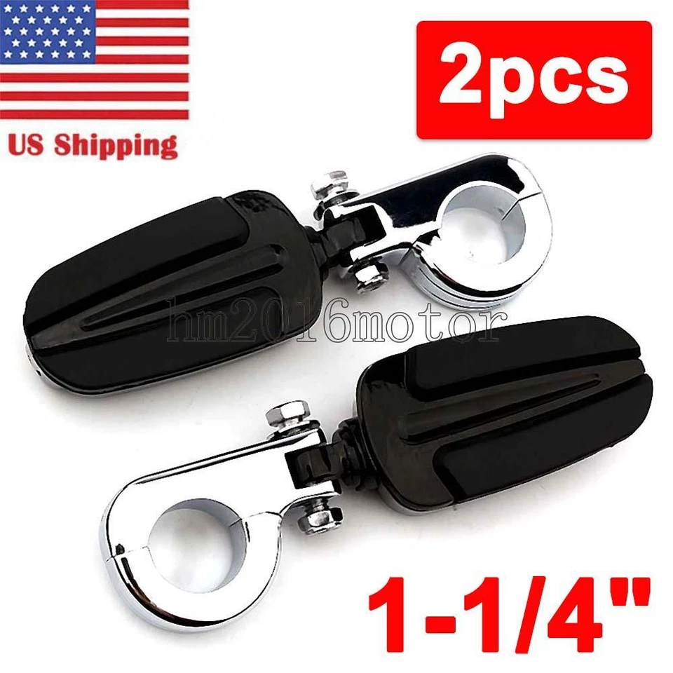 Soporte de reposapiés apto para Harley Davidson con protectores de motor de carretera de 1 1/4" Foto 1 de 4