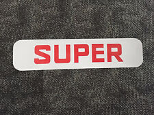 "Super" self-adhesive vinyl sticker for Golden Fleece Wayne 605 petrol bowser 