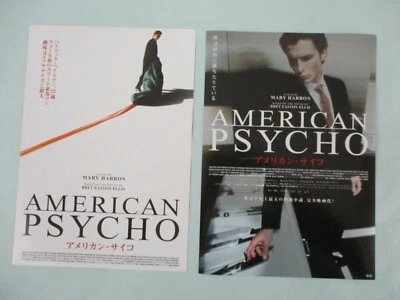  "American Psycho" 2000 Japón B5 conjunto de 2 mini póster volante chirashi casi nuevo   Foto 1 de 4