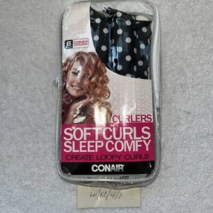Nuevo en paquete ~ Rizador de rizos suaves y banda para la cabeza Conair para usar por la noche, 6 rizadores - Imagen 1 de 5
