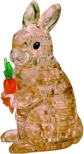 BePuzzled Original 3D Crystal Jigsaw Puzzle - Rabbit with Carrot 