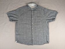Tommy Bahama Shirt Adult 50 Linen Gray Short Sleeve Button Up*