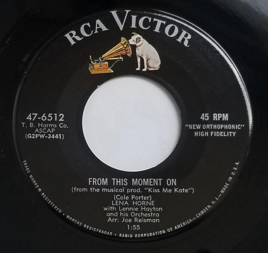 Lena Horne With Lennie Hayton And His Orchestra : From This Moment On (RCA 45)  - Image 1 of 1