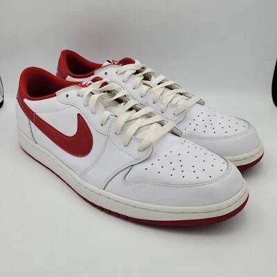 Hombre Nike Air Jordan 1 Retro Bajo OG Rojo Universitario 705329-101 Talla 17  Foto 1 de 4