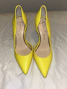 Jessica Simpson Claudette (Sour Lemon Bright Lizzard Print) High Heels Size 6M