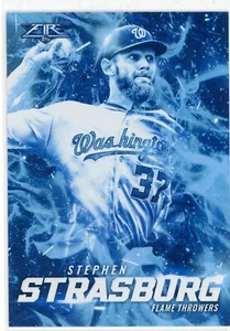2017 Topps Fire Baseball Stephen Strasburg #FT-5 blaue Folie SP Nationals - Bild 1 von 1