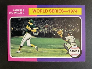 1975 Topps Baseball #464 1974 World Series Game 4 EX-EXMINT - Picture 1 of 2